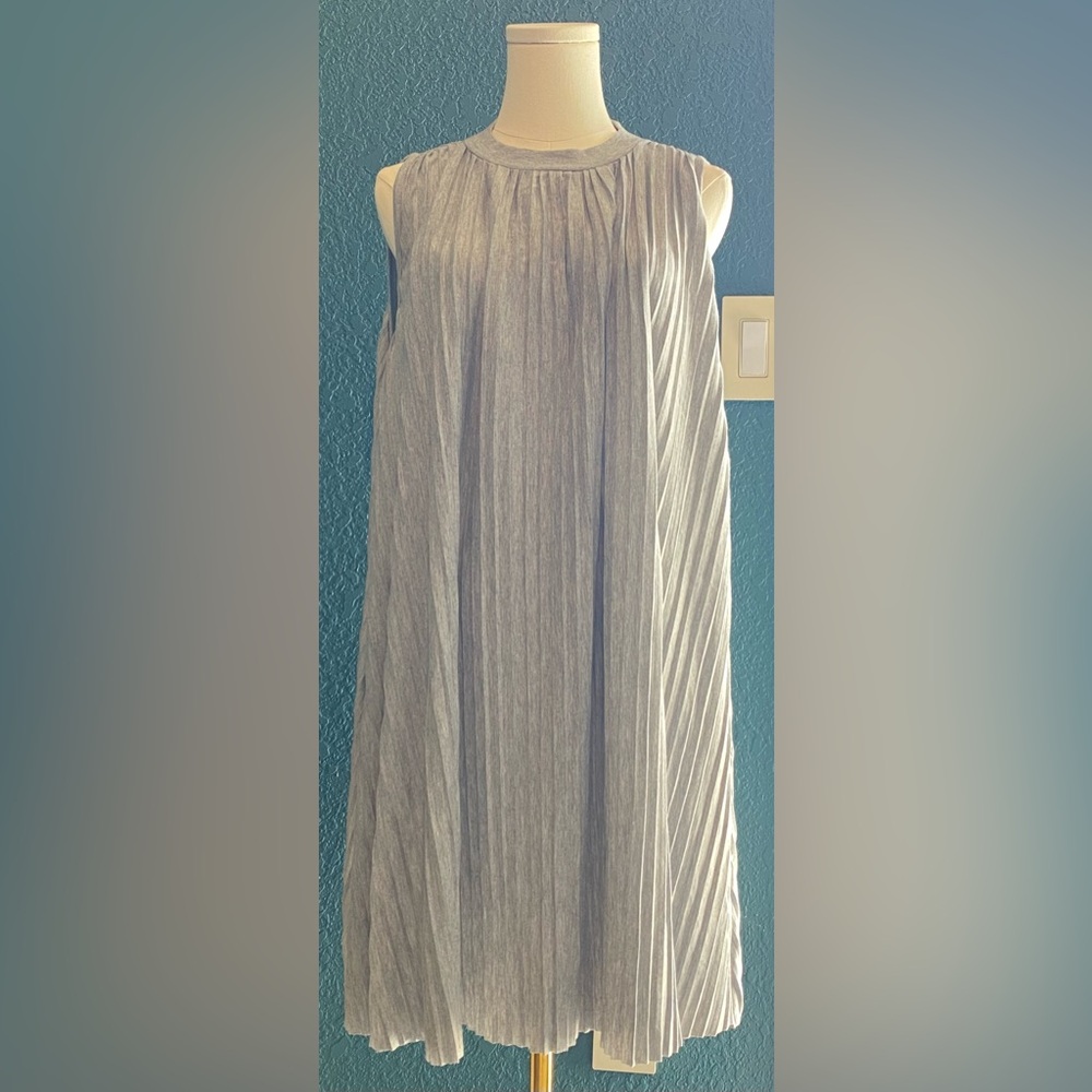 Loft Lou Grey sleeveless trapeze swing dress XS